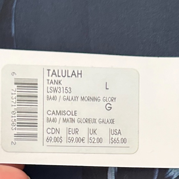 Lole nwt tank top with back zipper - Picture 4 of 4